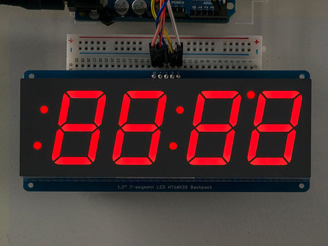 Adafruit 1.2" 4-Digit 7-Segment Display w/I2C Backpack - Red