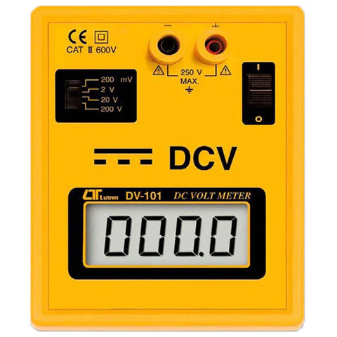 DC Voltmeter with LCD Display, 4 Ranges: 200 mV, 2 V, 20 V, 200 V