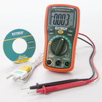 Extech Autoranging Mini Multimeter 4,000 Count with NCV and Type K Temperature (EX330)