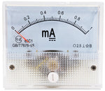 Analog Ammeter 0-1mA DC Amp Meter, Panel Mount Meter Movement