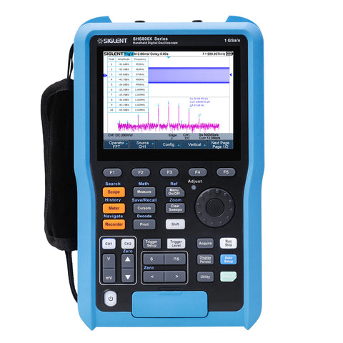 Siglent SHS810X Handheld Oscilloscope, 2 Channel, 100 MHz, 500 MS, CAT2 300 Vrms, SHS800X Series