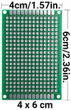 6 Pack Double Sided PCB Prototype Board, 4 x 6 cm with 280 holes