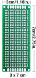 10 Pack Double Sided PCB Prototype Board, 3 x 7 cm with 240 holes