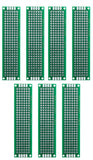 7 Pack Double Sided PCB Prototype Board, 2 x 8 cm with 168 holes