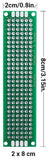 7 Pack Double Sided PCB Prototype Board, 2 x 8 cm with 168 holes