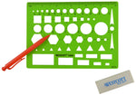 Westcott General Purpose Template - Circles, Squares, Triangles, Rectangles (T-816)