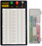 Solderless Breadboard, 1,660 Contact Points and 3 Binding Posts, Includes 140 Piece Wire Kit, 8.7" x 5.9"