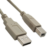 Beige 6-foot USB 2.0 Type A Male to Type B Male Cable