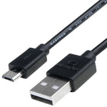 Black 11.8-inch USB Type A Male to Micro Type B Male USB Cable - Compatible with Microbit