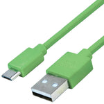 Green 11.8-inch USB Type A Male to Micro Type B Male USB Cable - Compatible with Microbit