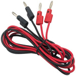 5 Foot Banana to Banana Lead Set (Includes 1 Red and 1 Black, 60" Length Each)