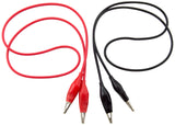 Alligator Clip to Alligator Clip Test Lead Set, Includes 1 Red and 1 Black Lead, 20 Inch Length