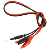 24" Alligator to Test Pin Lead Set, Includes 1 Red and 1 Black Cable