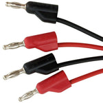 Banana to Banana Test Lead Set - Includes 1 Red and 1 Black, 36" Length