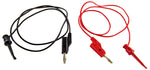 Test Leads - Banana To IC Hook Test Lead Set, 24" Length