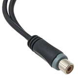 RCA Female to Dual RCA Male Y-Adapter Cable, 6-Inch Length