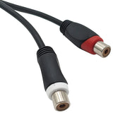 RCA Male to Dual RCA Female Y-Adapter Cable, 6-Inch Length