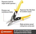 Wiss 9-3/4" Compound Action Straight, Left, and Right Cut Aviation Snips (M3R)