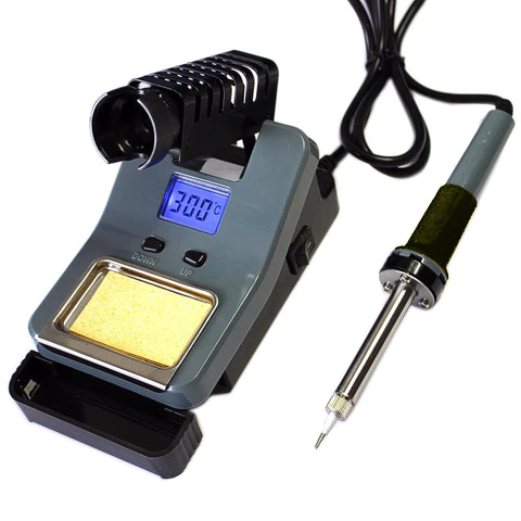 48W Temperature Adjustable Soldering Station with LCD Display - ESD Safe