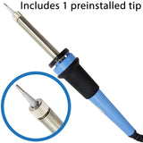 Temperature Adjustable Soldering Station, 302°F to 896°F Range, Includes Iron with Conical Tip and Tip Cleaning Sponge