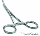 7" Curved Nose Hemostat Clamp with Serrated Jaws