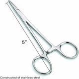 5" Straight Nose Hemostat Clamp with Serrated Jaws