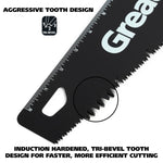 GreatNeck 15 Inch Aggressive Tooth Handsaw, Aluminum Frame, Wood Saw, Branch Cutter, PVC Cutter, Tree Saw, Handsaw for Wood, Hand Saw for Trees (74003)