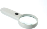 2.5" Diameter Handheld Illuminated Magnifying Glass with 2 LEDs, 3X Magnification Power