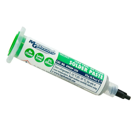 Lead Free Solder Paste, SAC305, No Clean, 25G Syringe Comes with Dispensing Needle