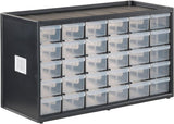 Storage Organizer, 30 Small Drawer Modular Storage System, Easily Stackable, Black/White