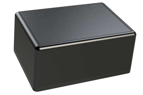 Potting Box Enclosure, 4.38 x 3.13 x2in. Molded from Black Flame-Retardant ABS Plastic