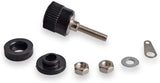 Black Binding Post, 4mm Plug Size, Overall Length: 1.30", Overall Diameter: 0.48"