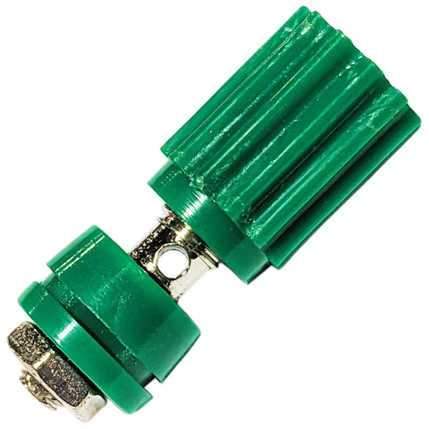 Replacement Green Binding Post, Chassis Mount for Solderless Breadboard (0.43" Diameter x 1" Length)