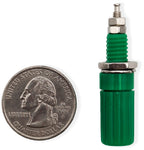 5-Way Binding Post Insulated, Accepts Banana Plug, Spade Lug, Green Color