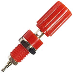 Red 5-Way Binding Post, Insulated, Accepts Banana Plug or Spade Lug