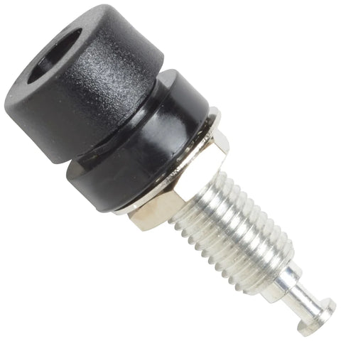 Black Panel Mount 4mm Banana Jack Connector (1581-0)