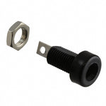 Banana Jack Connector, Solder Tabs, Black