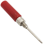 Insulated Tip Probe, Solderless (Red), 0.08" Diameter with Needle Point