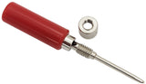 Insulated Tip Probe, Solderless (Red), 0.08" Diameter with Needle Point