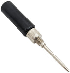 Insulated Tip Probe, Solderless (Black), 0.08" Diameter with Needle Point