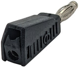 Black Stackable 4mm Banana Plug Connector for Building or Repairing Test Leads