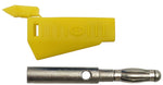 Yellow Stackable 4mm Banana Plug Connector for Building or Repairing Test Leads