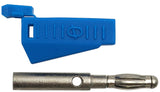 Blue Stackable 4mm Banana Plug Connector for Building or Repairing Test Leads