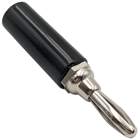 Black Insulated Banana Plug, 1.8" Long