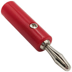 Red Insulated Banana Plug with Set Screw, Solderless, 1.85" Long