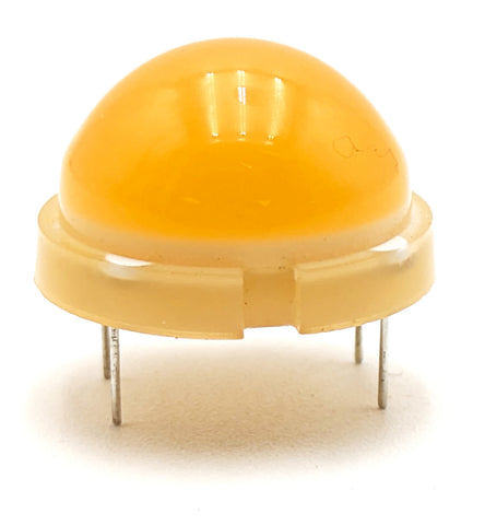 20mm Big Dome  LED, Amber Color, 30–45 mcd Luminous Intensity, 4 Pin DIP Socket