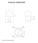 20mm Big Dome  LED, Amber Color, 30–45 mcd Luminous Intensity, 4 Pin DIP Socket