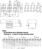 Red 3-Digit Common Anode 7 Segment LED Display, 0.6" Digit Height, 12 Leads