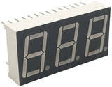 Red 3-Digit Common Anode 7 Segment LED Display, 0.6" Digit Height, 28 Leads