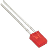 Red Rectangular LED, Diffused Lens (5mm x 2mm x 7mm)